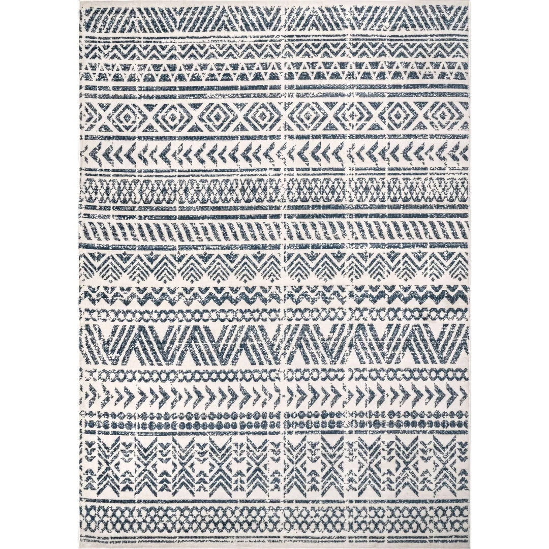 NuLOOM New Arrivals Chloe Tribal Motif Banded Area Rug 1 NuLOOM New Arrivals Chloe Tribal Motif Banded Area Rug