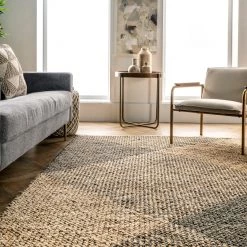 NuLOOM Lilah Hand Woven Jute And Cotton Plaid New Arrivals