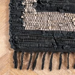 NuLOOM Sloane Leather Flatweave Tassel Area Rug New Arrivals