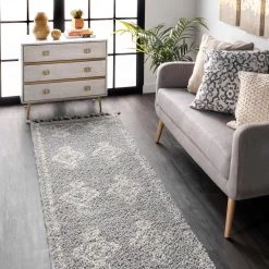 NuLOOM Mackie Moroccan Diamond Tassel Area Rug New Arrivals