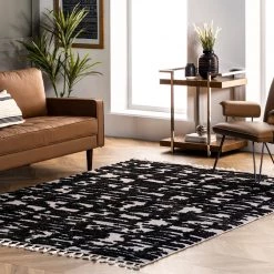 NuLOOM Cosette Abstract High Low Textured Tassel Area Rug New Arrivals