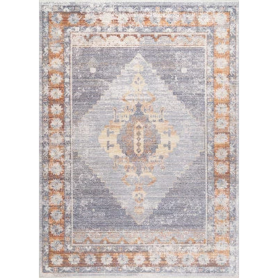 NuLOOM Vintage Karlie Medallion Fringe Area Rug 1 NuLOOM Vintage Karlie Medallion Fringe Area Rug