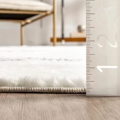 NuLOOM New Arrivals Diamond Pinstriped Washable Shag Area Rug