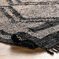 NuLOOM Sloane Leather Flatweave Tassel Area Rug New Arrivals