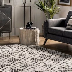 NuLOOM Alyson Modern Abstract Soft Shag Fringe Area Rug