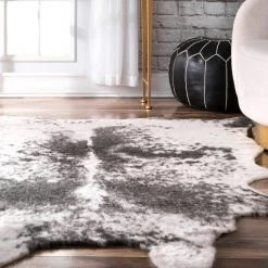 NuLOOM Halina Faux Cowhide