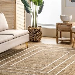 NuLOOM New Arrivals Caile Hand Loomed Raised Geometric Jute Area Rug