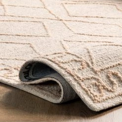 NuLOOM New Arrivals Madison High Low Moroccan Diamond Wool Area Rug