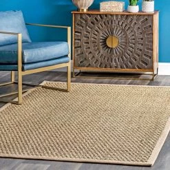 NuLOOM New Arrivals Hesse Checker Weave Seagrass Indoor/Outdoor Area Rug