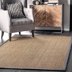 NuLOOM New Arrivals Hesse Checker Weave Seagrass Indoor/Outdoor Area Rug