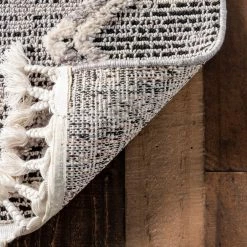 NuLOOM Roxy Textured Diamond Tassel Area Rug New Arrivals