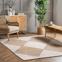 NuLOOM Pandora Diamond Jute Area Rug