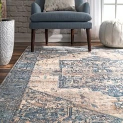 NuLOOM Best Sellers Vintage Harriet Medallion Fringe Area Rug
