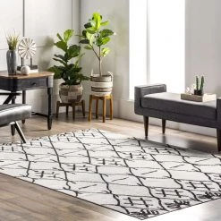 NuLOOM Machine Washable Tribal Trellis Area Rug