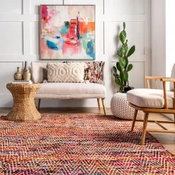 NuLOOM Hand Woven Chevron Rochell Area Rug Contemporary