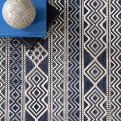 NuLOOM New Arrivals Devon Geometric Stiped Indoor/Outdoor Area Rug