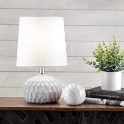 NuLOOM New Arrivals Aspen 15" Cement Table Lamp