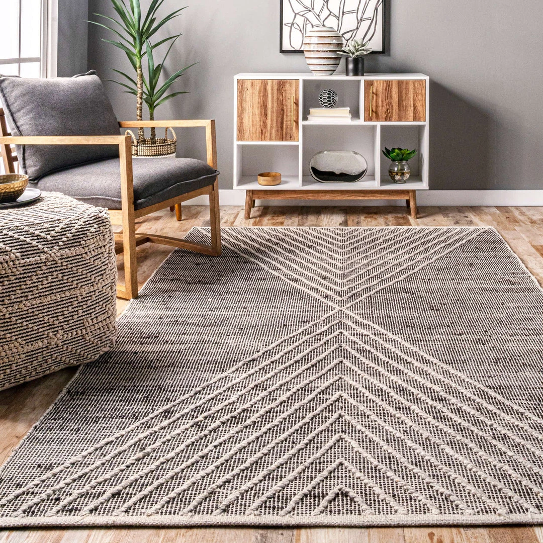 NuLOOM Mikaela Hand Woven Jute Cotton And Wool Geometric Flatweave Area Rug 8 NuLOOM Mikaela Hand Woven Jute Cotton And Wool Geometric Flatweave Area Rug
