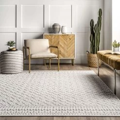 NuLOOM Wendy Textured Diamond Trellis Indoor/Outdoor Area Rug