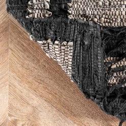 NuLOOM Sloane Leather Flatweave Tassel Area Rug New Arrivals