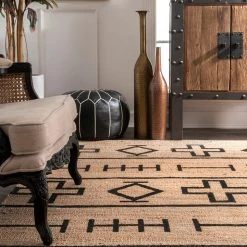 NuLOOM Bohemian Hand Loomed Natural Fiber Barry Area Rug