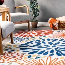 NuLOOM McEwen Bohemian Floral Machine Washable Area Rug New Arrivals