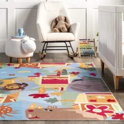 NuLOOM New Arrivals Catherine Zoo Animals Kids Washable Area Rug 16 NuLOOM New Arrivals Catherine Zoo Animals Kids Washable Area Rug