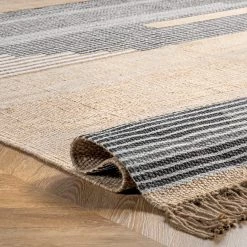 NuLOOM Vida Hand Woven Abstract Jute Tassel Area Rug