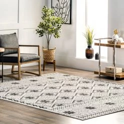 NuLOOM New Arrivals Vanessa Tribal Motif Geometric Trellis Area Rug