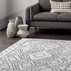 NuLOOM New Arrivals Mila Machine Washable Diamond Trellis Area Rug