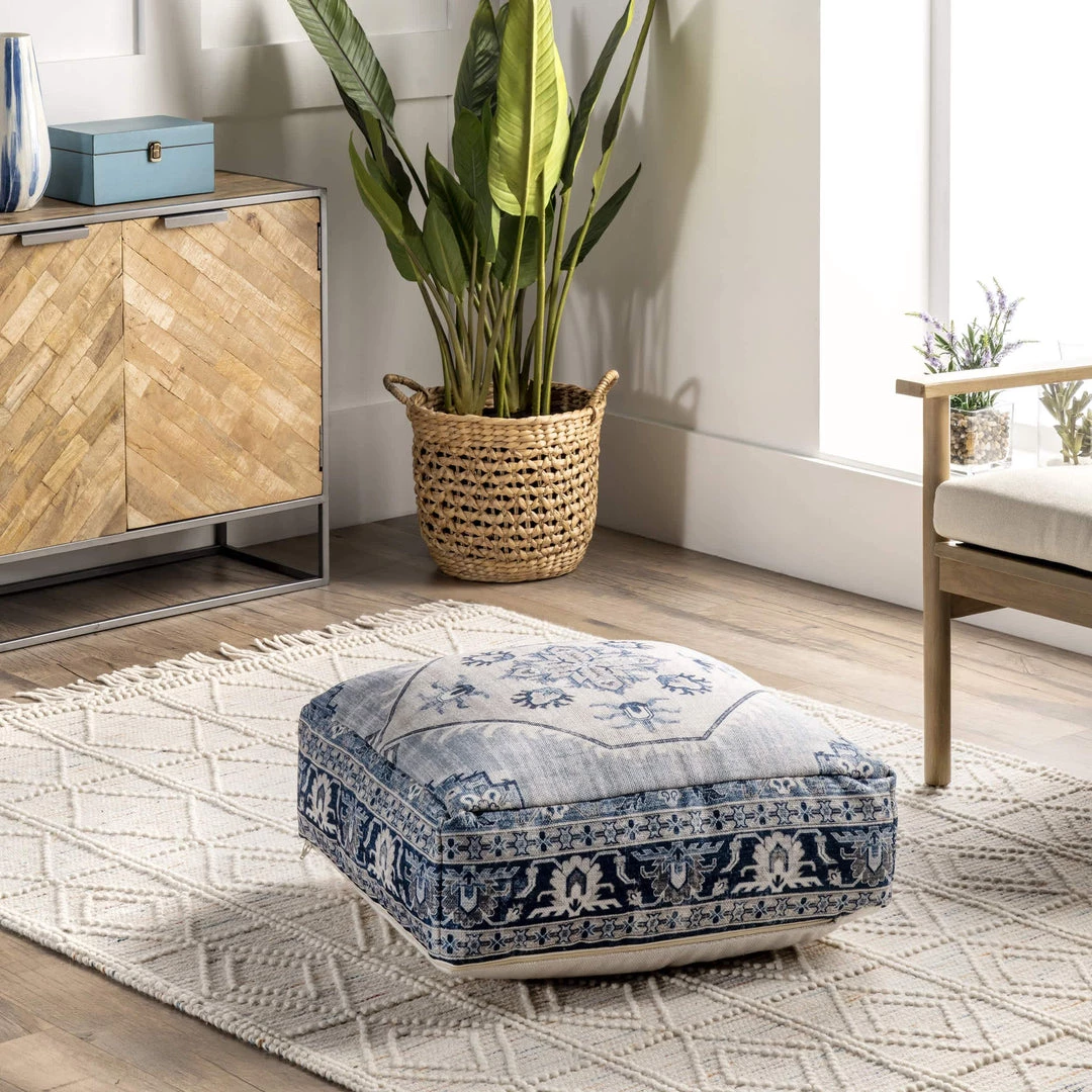 NuLOOM New Arrivals Handmade Transitional Medallion Floor Cushion 2 NuLOOM New Arrivals Handmade Transitional Medallion Floor Cushion