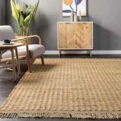 NuLOOM Hallie Farmhouse Hand Woven Braided Jute Tassel Area Rug New Arrivals