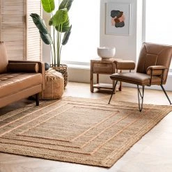 NuLOOM New Arrivals Caile Hand Loomed Raised Geometric Jute Area Rug