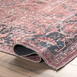 NuLOOM Katie Machine Washable Distressed Bordered Area Rug