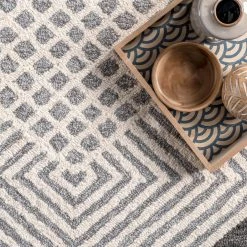 NuLOOM Maci Hand Tufted Geometric Wool Area Rug