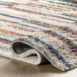 NuLOOM Aimee Banded Stripes Shaggy Area Rug New Arrivals