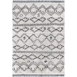 NuLOOM New Arrivals Jaycee Abstract Soft Shaggy Textured Fringe Area Rug