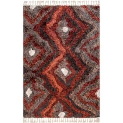 NuLOOM Alexia Iris Trellis Shag With Tassel Area Rug