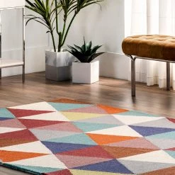 NuLOOM New Arrivals Sophie Wool Modern Abstract Collage Area Rug