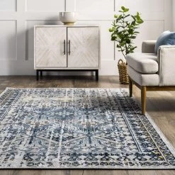 NuLOOM New Arrivals Sidney Machine Washable Vintage Diamond Area Rug