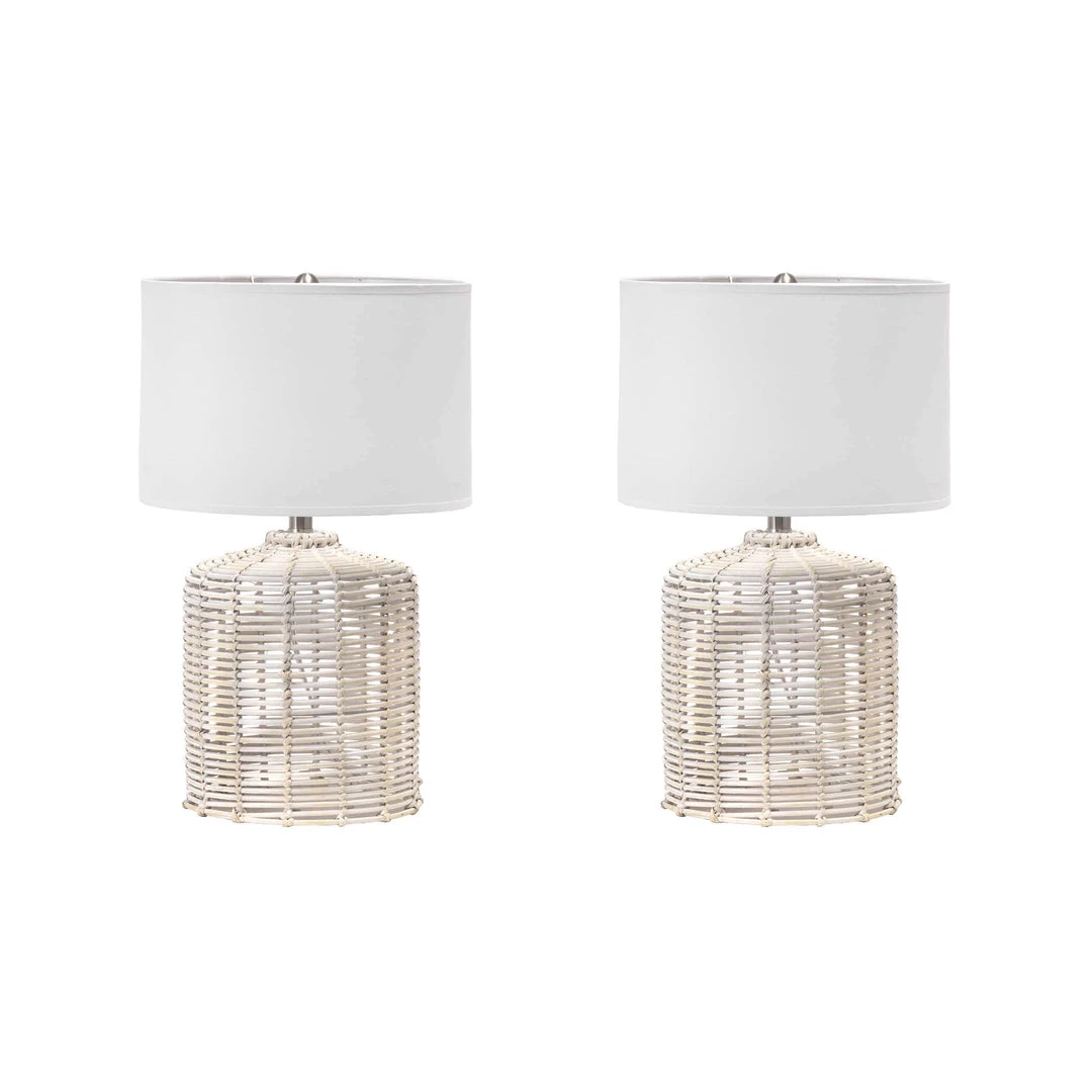 NuLOOM Modena 19" Rattan Table Lamp Lighting 8 NuLOOM Modena 19" Rattan Table Lamp Lighting