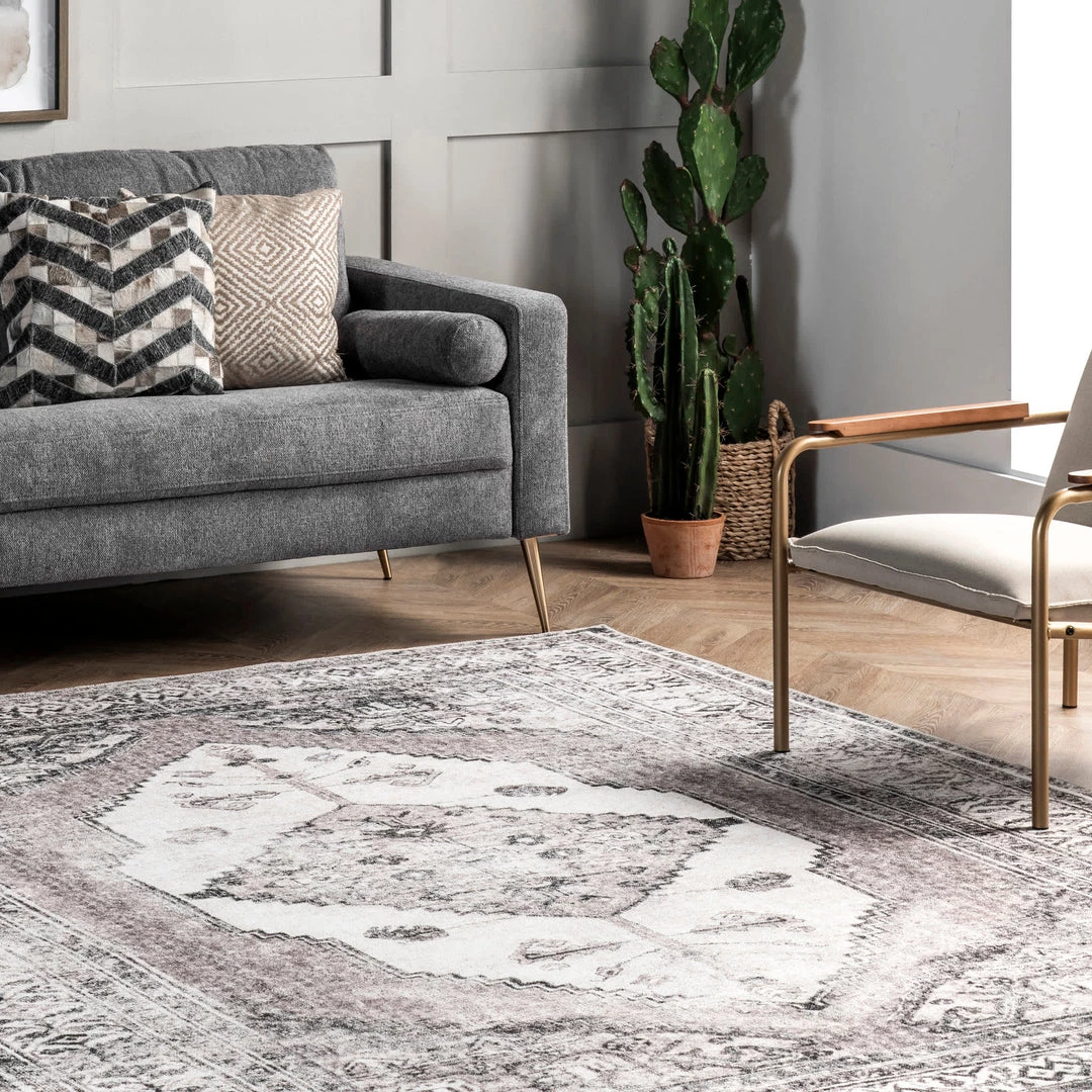 NuLOOM New Arrivals Gladys Machine Washable Vintage Medallion Area Rug 9 NuLOOM New Arrivals Gladys Machine Washable Vintage Medallion Area Rug