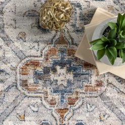 NuLOOM Addison Transitional Faded Medallion Fringe Area Rug New Arrivals