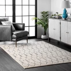 NuLOOM New Arrivals Mila Cartouche Trellis Area Rug