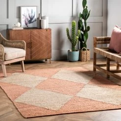 NuLOOM Pandora Diamond Jute Area Rug