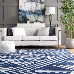 NuLOOM Jagged Modern Trellis Washable Area Rug