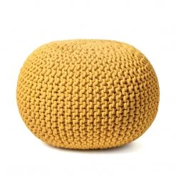 NuLOOM Ling Round Knit Filled Ottoman Pouf New Arrivals