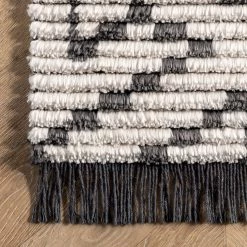 NuLOOM Alyson Modern Abstract Soft Shag Fringe Area Rug