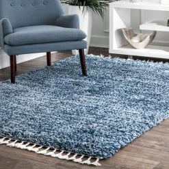 NuLOOM Brooke Contemporary Soft Shag Tassel Area Rug