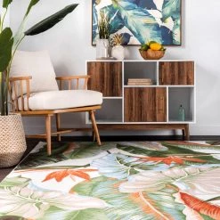 NuLOOM Dining Room Nevaya Machine Washable Floral Leaves Area Rug 17 NuLOOM Dining Room Nevaya Machine Washable Floral Leaves Area Rug